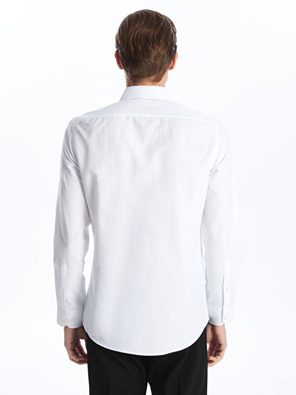 Moudda LC Waikiki - Chemise tissée manches longues basique Homme Buxe blanc - Tunisie 4