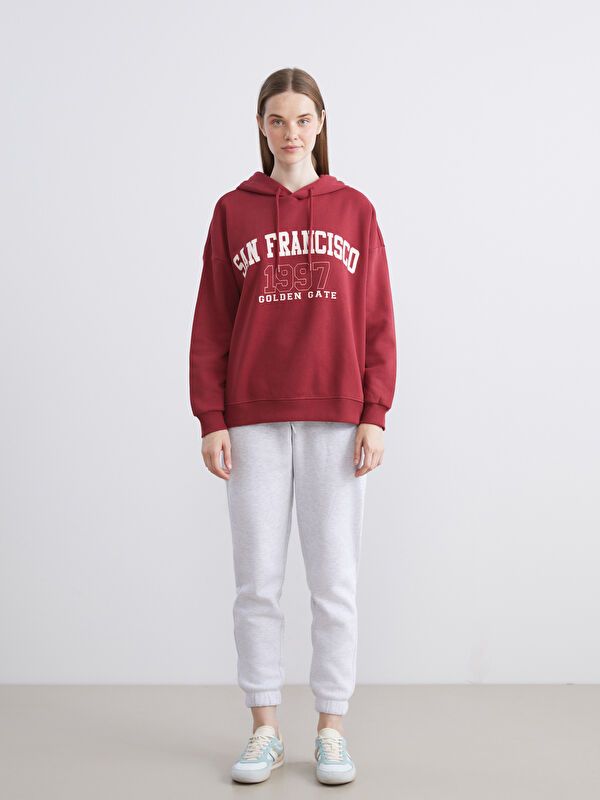 Moudda LC Waikiki - Sweatshirt en jersey Femme Bordeaux - Tunisie 2