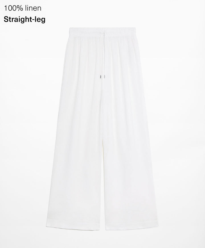 Moudda Oysho - Pantalon 100% Lin avec Ouvertures Latérales Taille Moyenne - Tunisie 3