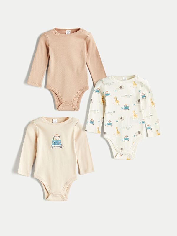 Moudda LC Waikiki - Body jersey imprimé manches longues sport Garçon Imprimé écru - Tunisie 1