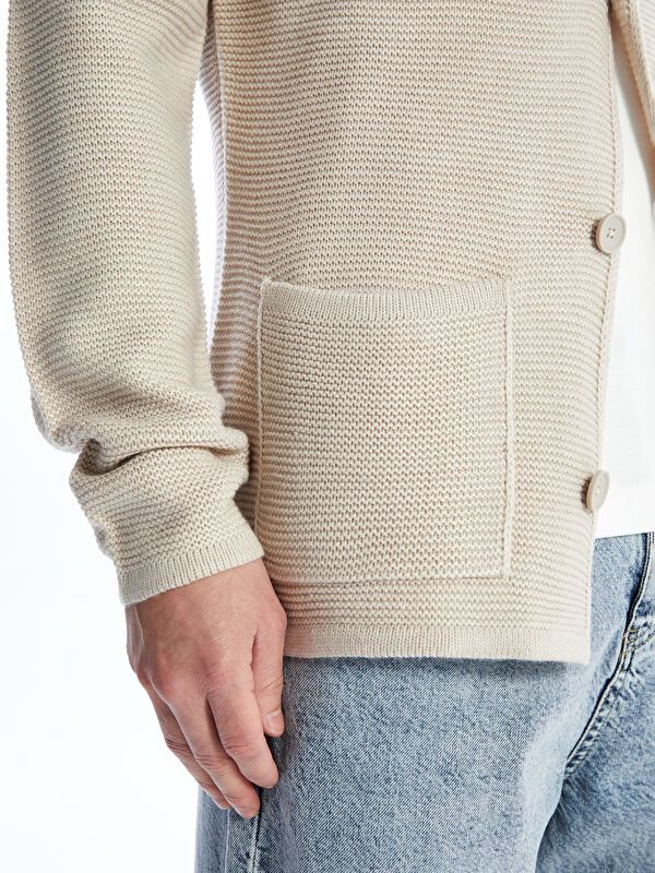 Moudda LC Waikiki - Cardigan en tricot Homme Beige clair - Tunisie 4