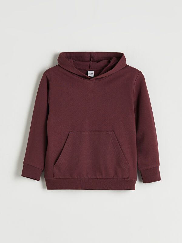 Moudda LC Waikiki - Sweatshirt basique en jersey Garçon Bordeaux - Tunisie 1