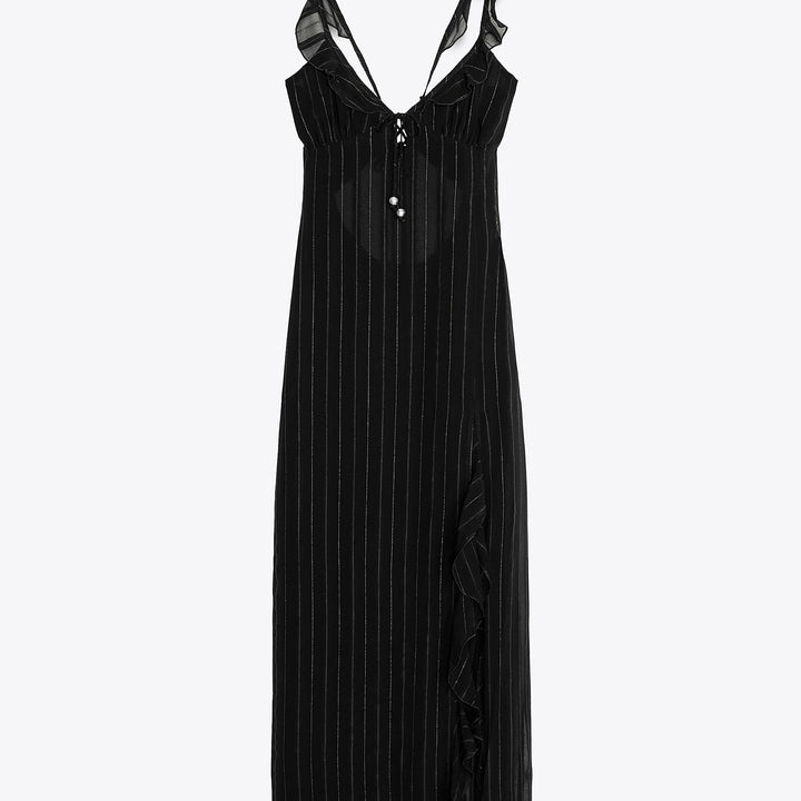 Moudda ZARA - Robe Midi Lingerie - Rayures Lurex - Tunisie 1