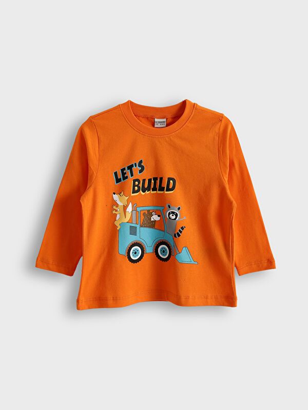 Moudda LC Waikiki - Pyjama en jersey manches longues Garçon Orange vif - Tunisie 2