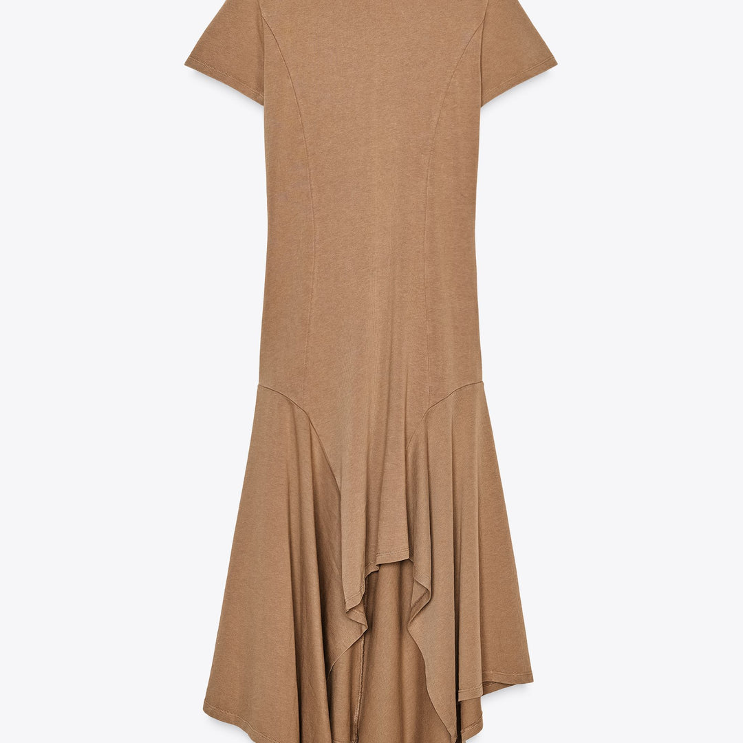 Moudda ZARA - Robe Heavy Coton Lavé - Bas Asymétrique & Volume - Tunisie 1