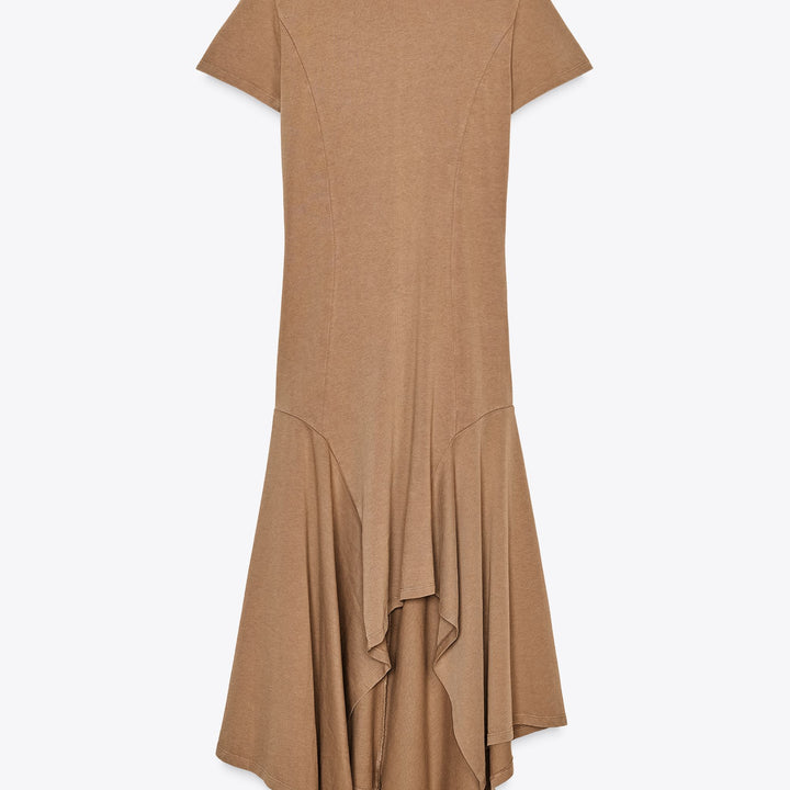 Moudda ZARA - Robe Heavy Coton Lavé - Bas Asymétrique & Volume - Tunisie 1