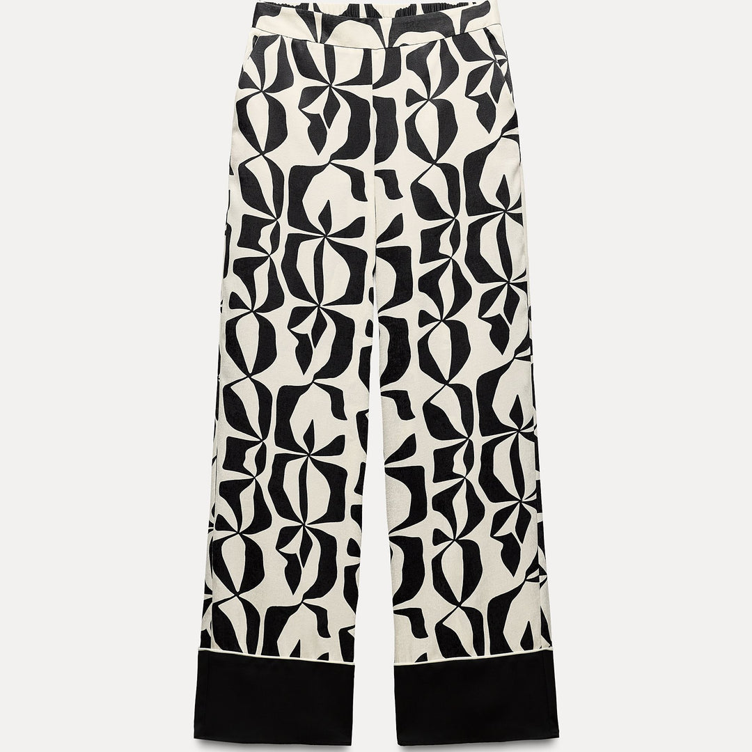 Moudda ZARA - Pantalon imprimé frise contraste - Tunisie 2