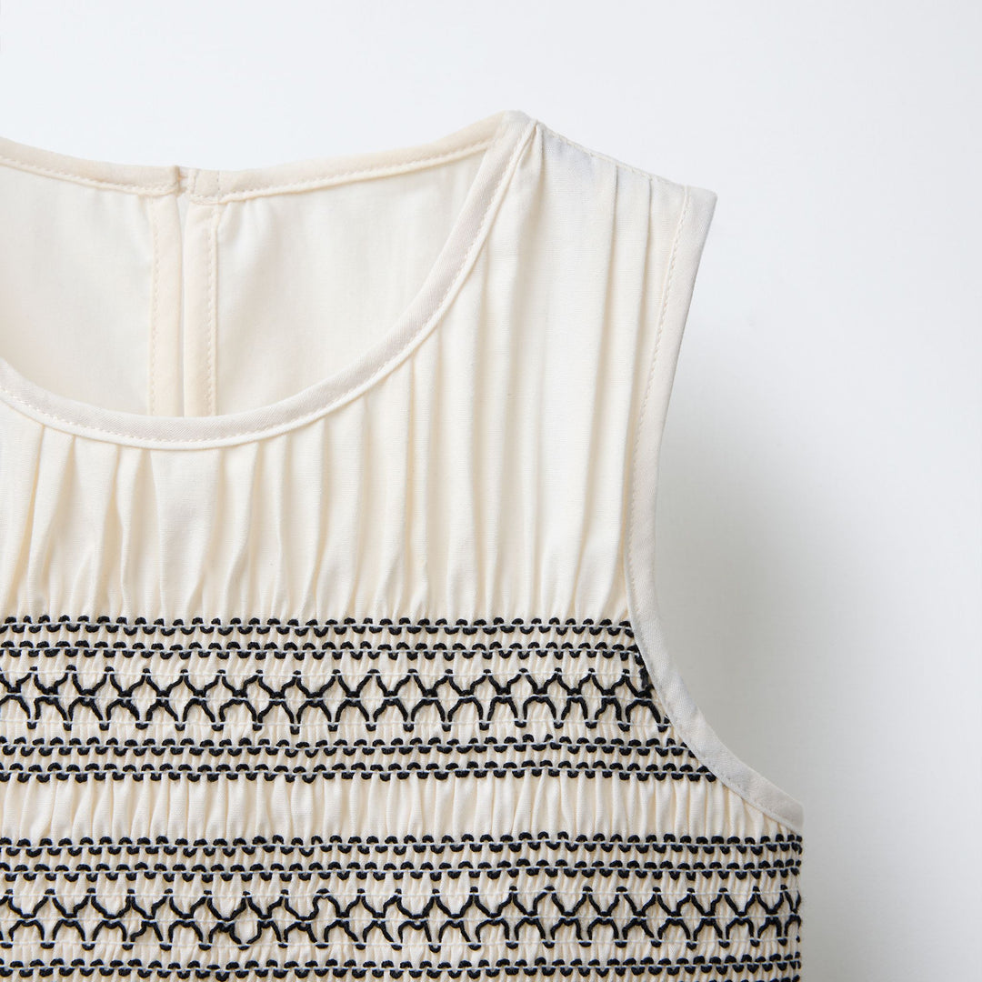Moudda ZARA - Top Enfant Blanc - Smock Contraste & Twinset - Tunisie 3
