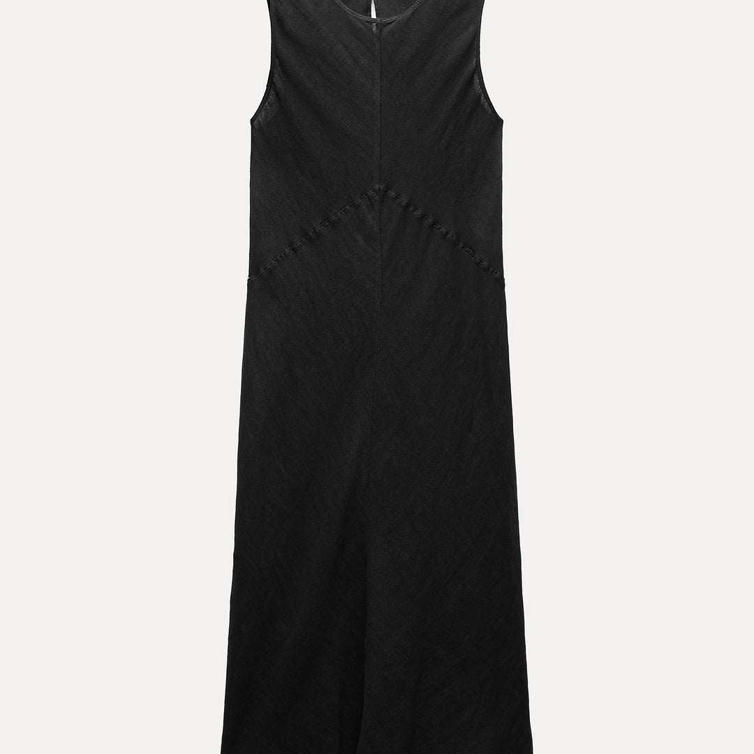 Moudda ZARA - Robe Midi en Lin Sans Manches Coupe Biais - Tunisie 2