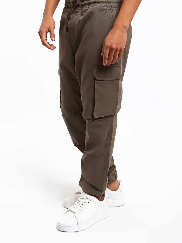 Moudda LC Waikiki - Pantalon cargo en tissu couleur Marron clair pour hommes - Tunisie 4