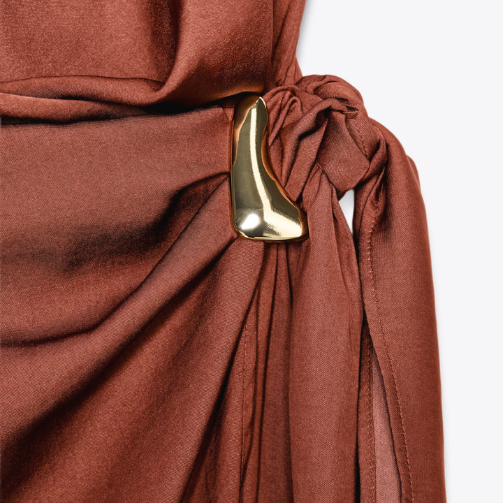 Moudda ZARA - Robe Mini - Col Halter, Applique & Nœud Taille - Tunisie 3