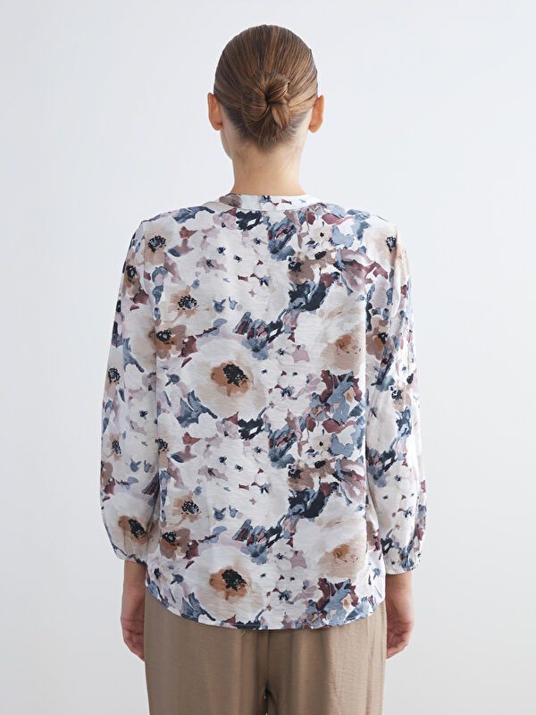 Moudda LC Waikiki - Blouse tissée imprimée manches longues Femme Imprimé rose - Tunisie 4