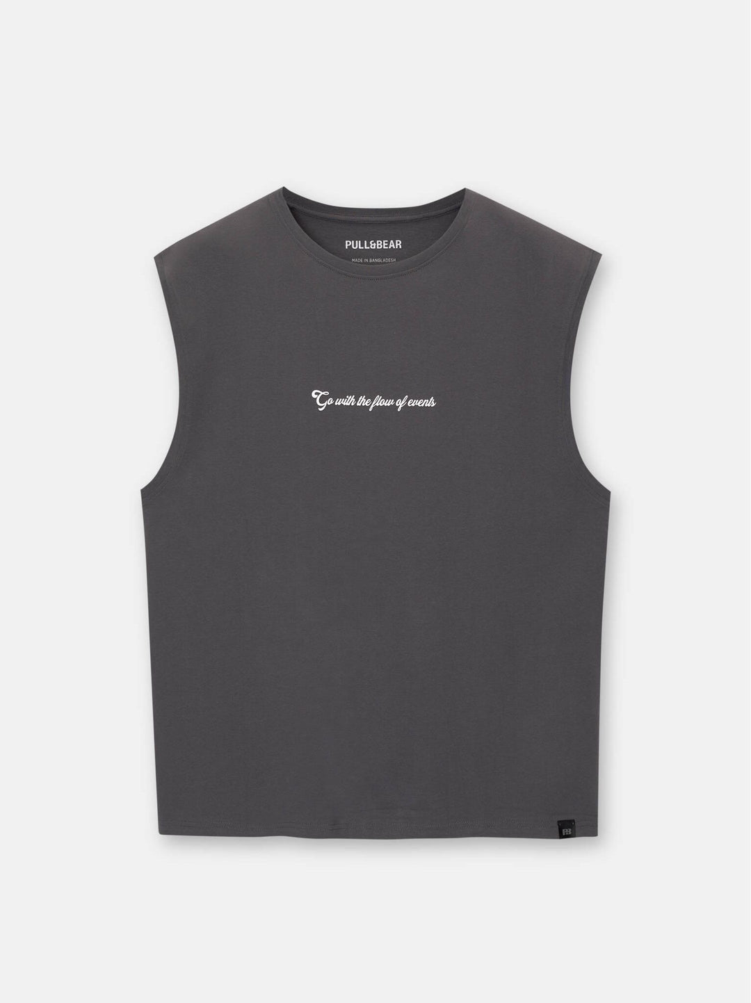 Moudda PULL & BEAR - T-Shirt Bretelles Larges Texte Poitrine - Tunisie 6