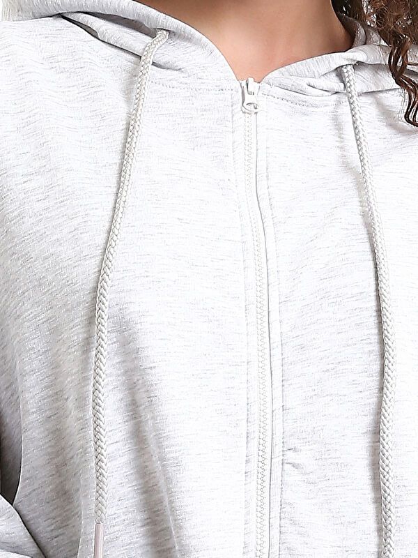 Moudda LC Waikiki - Cardigan en jersey Femme Mélange gris clair - Tunisie 3