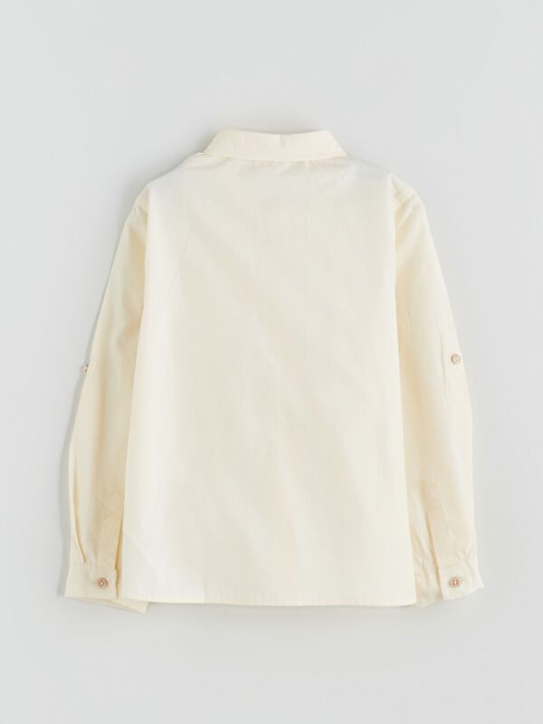 Moudda LC Waikiki - Chemise tissée manches longues Garçon Beige clair - Tunisie 3