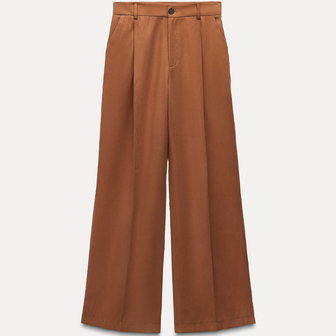 Moudda ZARA - Pantalon fluide taille haute pli devant - Tunisie 1