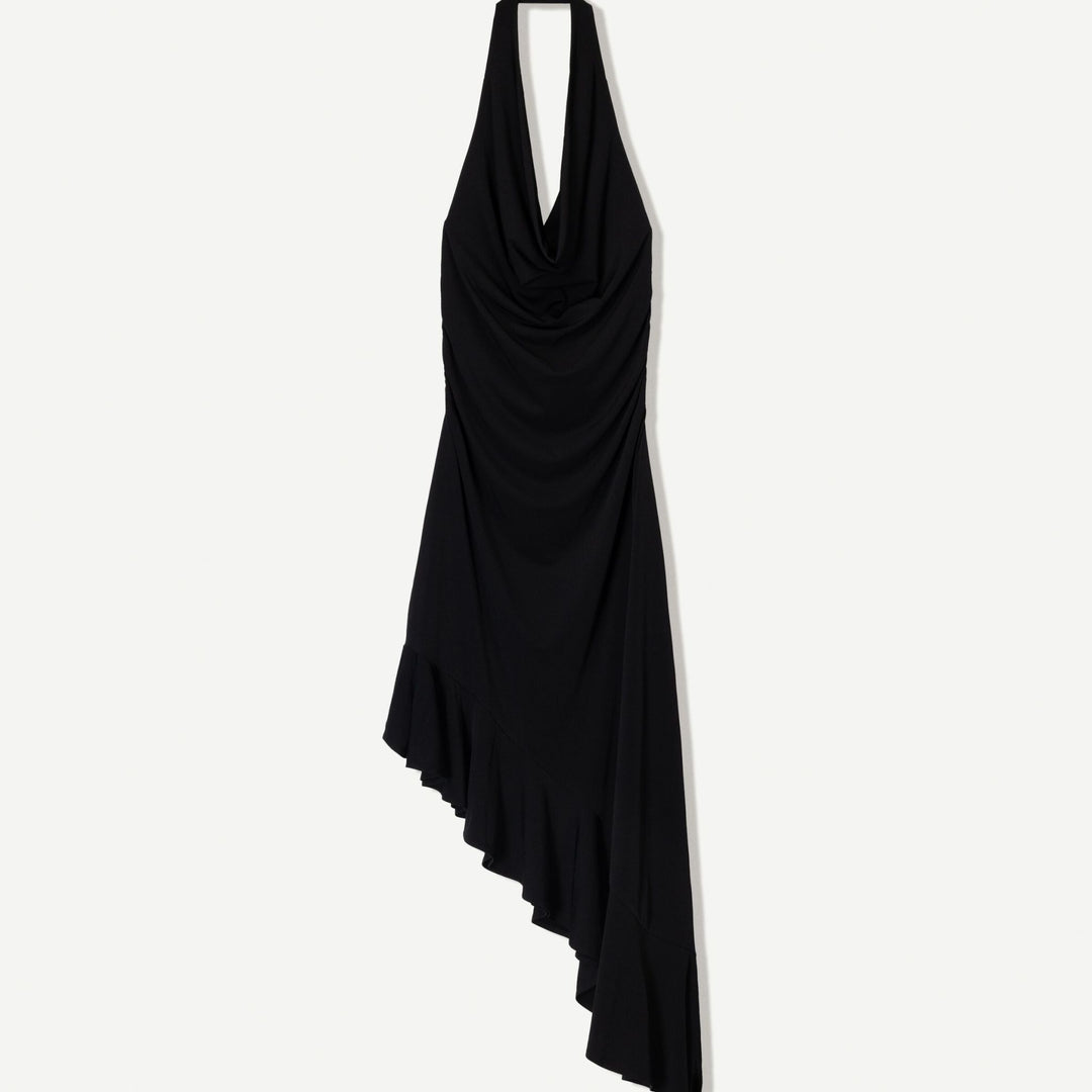 Moudda BERSHKA - Robe Midi - Encolure Halter & Bas Asymétrique - Tunisie 1
