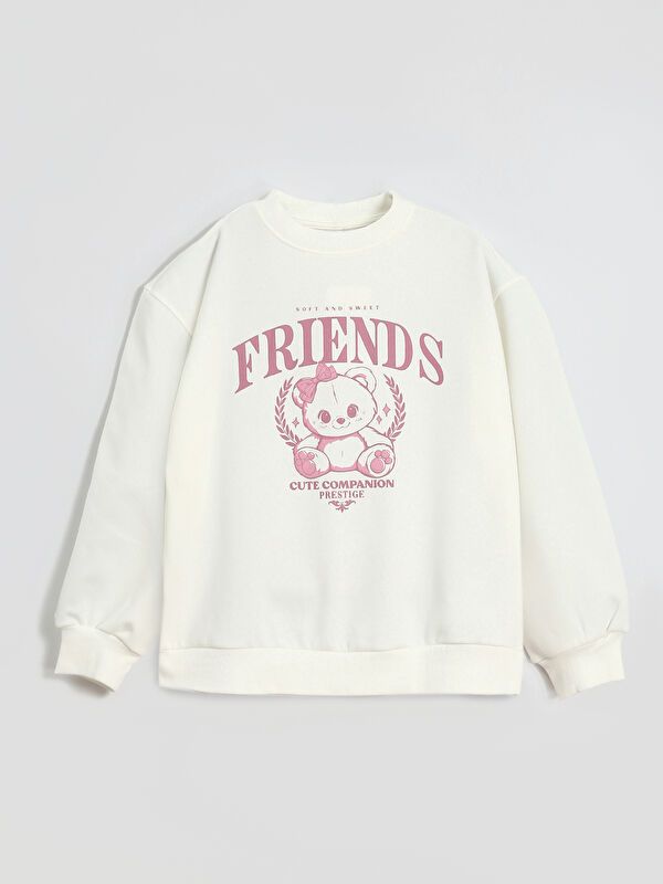 Moudda LC Waikiki - Sweatshirt en jersey Fille Buxe blanc - Tunisie 1