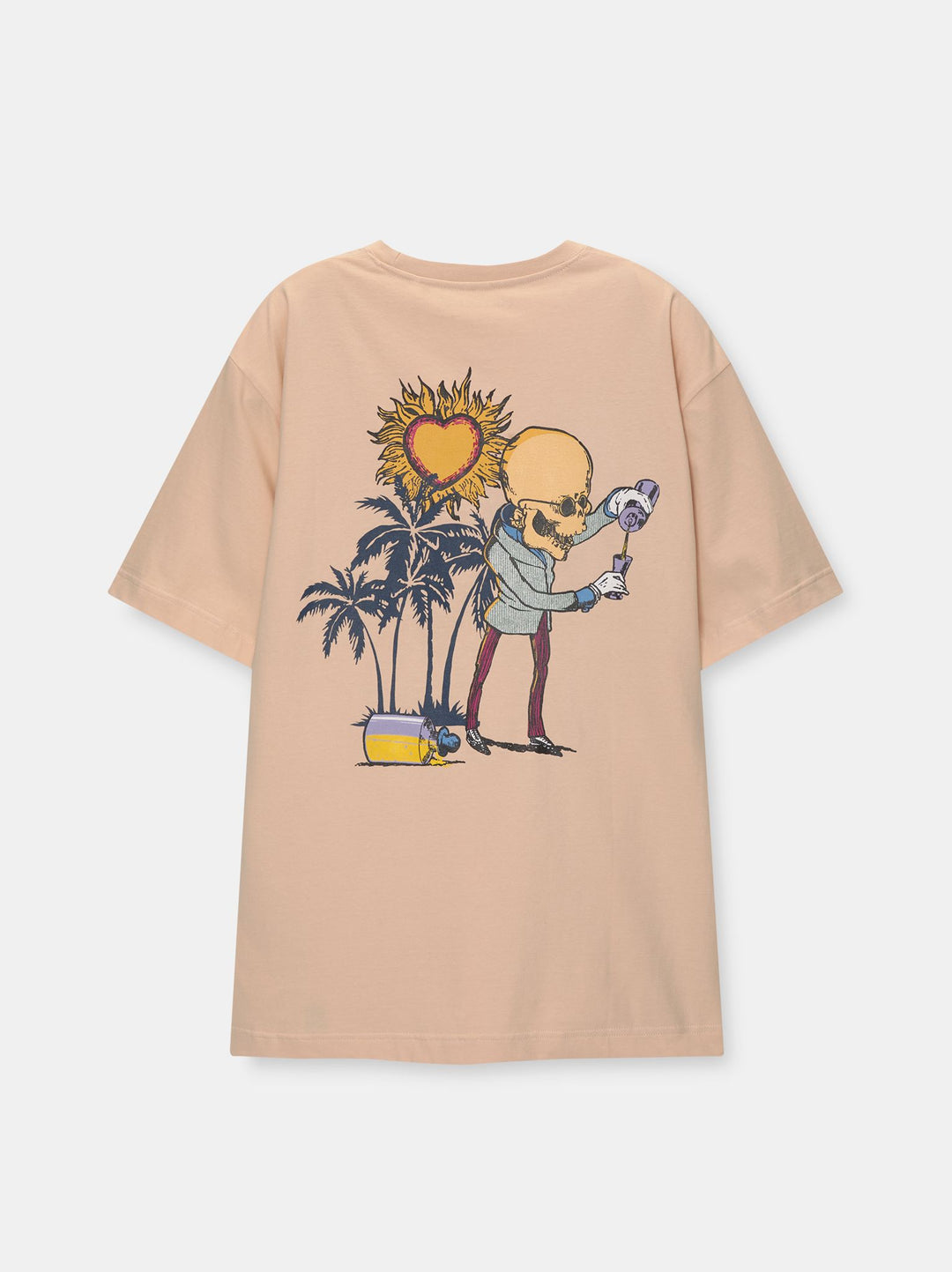 Moudda PULL & BEAR - T-Shirt Demi-Manches Summer Tarot Saumon - Tunisie 1