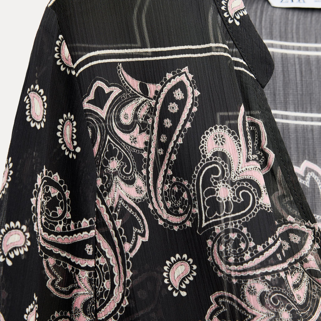 Moudda ZARA - Robe imprimée paisley jupe godets - Tunisie 3