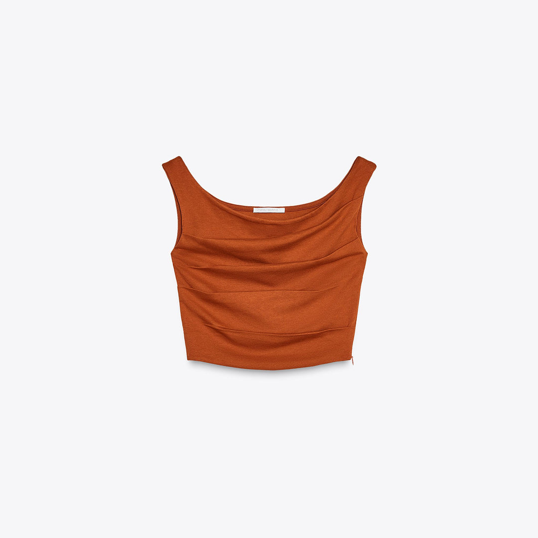 Moudda ZARA - T-Shirt - Bretelles, Plis & Drapé Coton - Tunisie 1