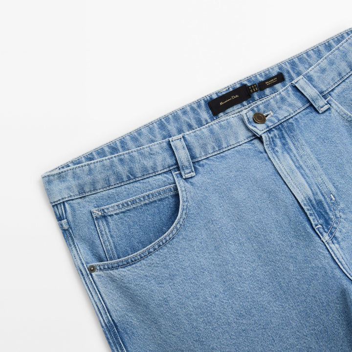 Moudda Massimo Dutti - Pantalon jean mi-délavé relaxed - Tunisie 7