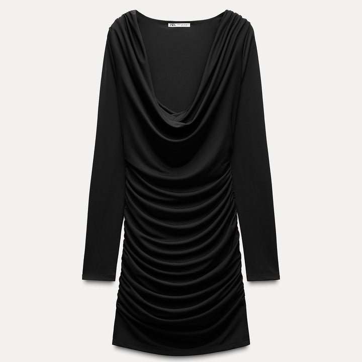 Moudda ZARA - Robe Mini Froncée en Crêpe Fluide - Tunisie 2