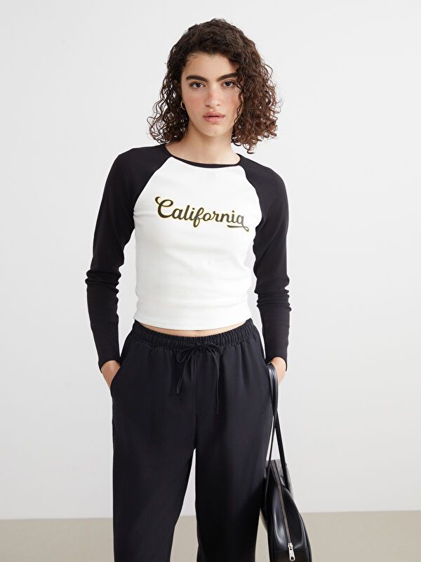 Moudda LC Waikiki - Body en jersey manches longues Femme Ecru - Tunisie 1