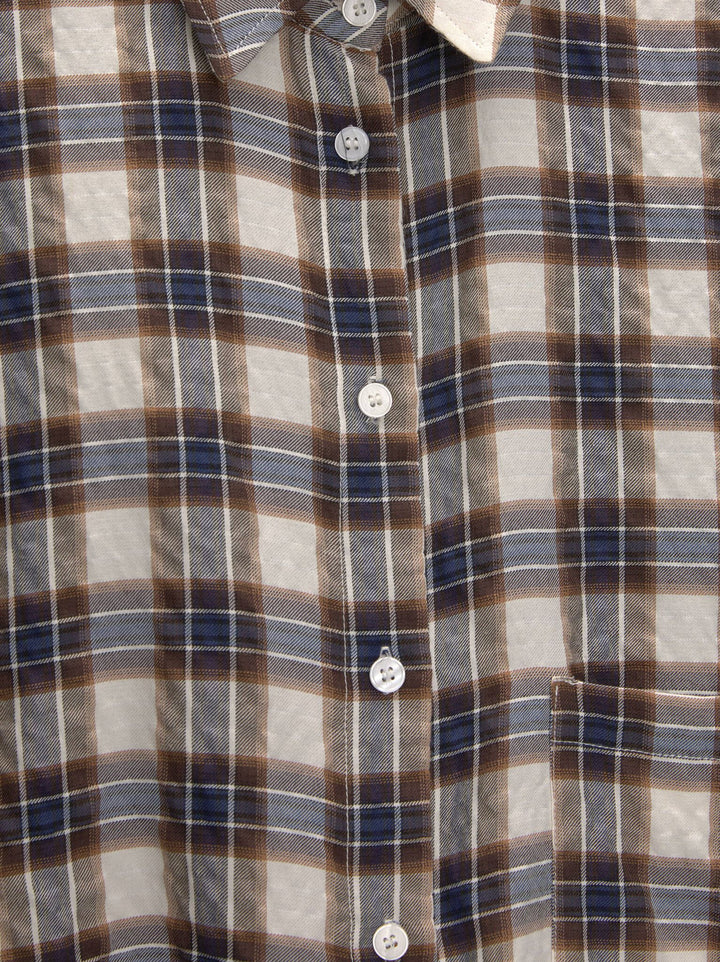 Moudda PULL & BEAR - Chemise Crop Poches à Carreaux - Tunisie 3
