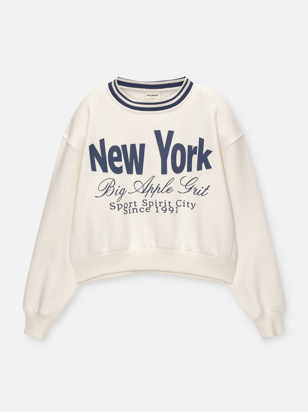 Moudda PULL & BEAR - Sweat Graphique Côtelé Rayure Contraste - Tunisie 1
