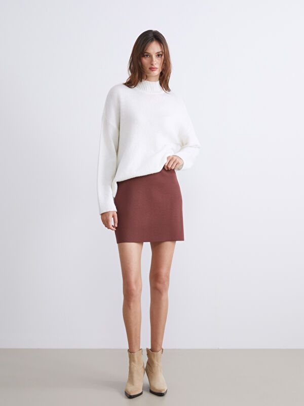 Moudda LC Waikiki - Jupe tricot Femme Brun foncé - Tunisie 1