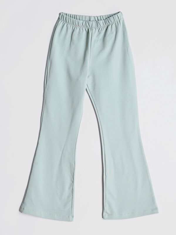 Moudda LC Waikiki - T-shirt jersey stretch basique Fille Vert terne - Tunisie 1