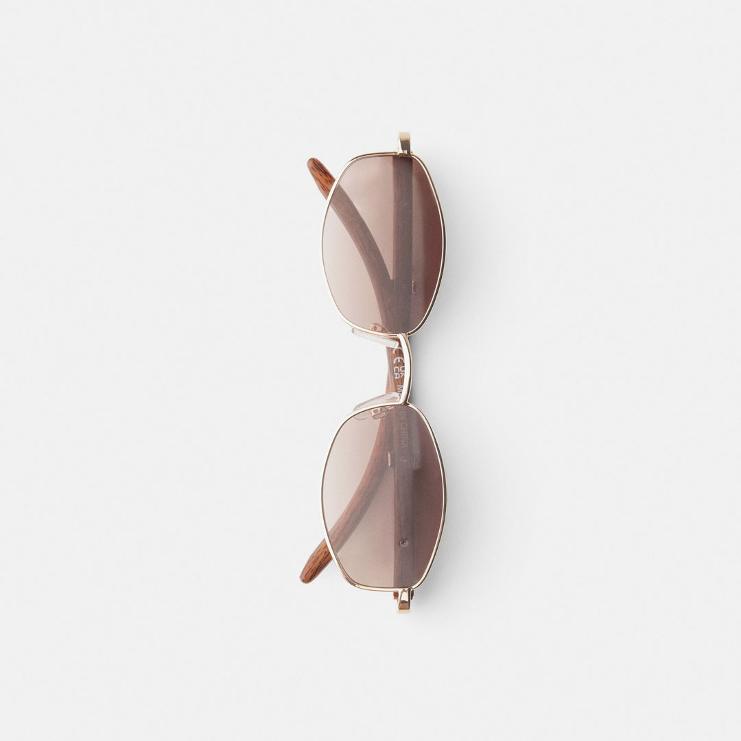 Moudda BERSHKA - Lunettes de Soleil Métal et Bois Cat. 2 - Tunisie 1