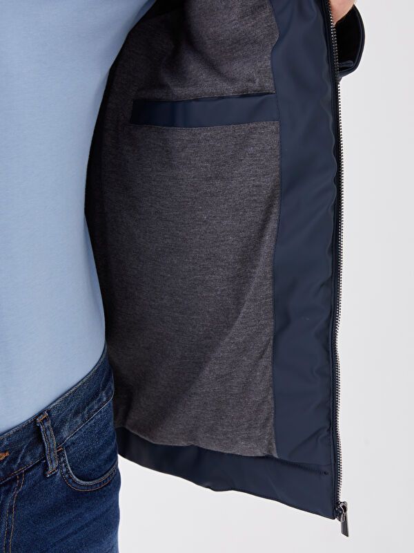 Moudda LC Waikiki - Manteau PU lourd Homme Marine - Tunisie 5