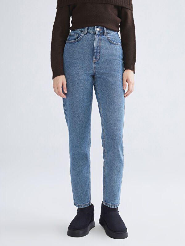 Moudda LC Waikiki - Pantalon jean tissé basique Femme Rodéo mid indigo - Tunisie 2