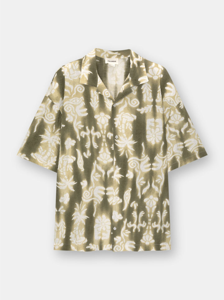Moudda PULL & BEAR - Chemise Demi-Manches Imprimé Acid Dye Jungle - Tunisie 3