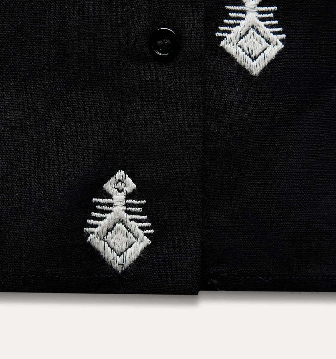 Moudda ZARA - Set top brodé noir/blanc - Tunisie 4