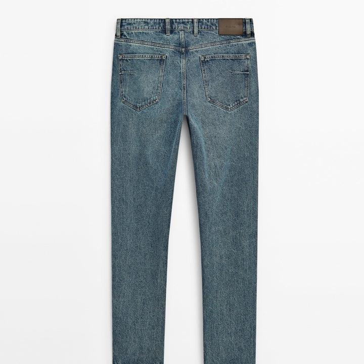 Moudda Massimo Dutti - Pantalon jean dirty stone coupe fuselée - Tunisie 5
