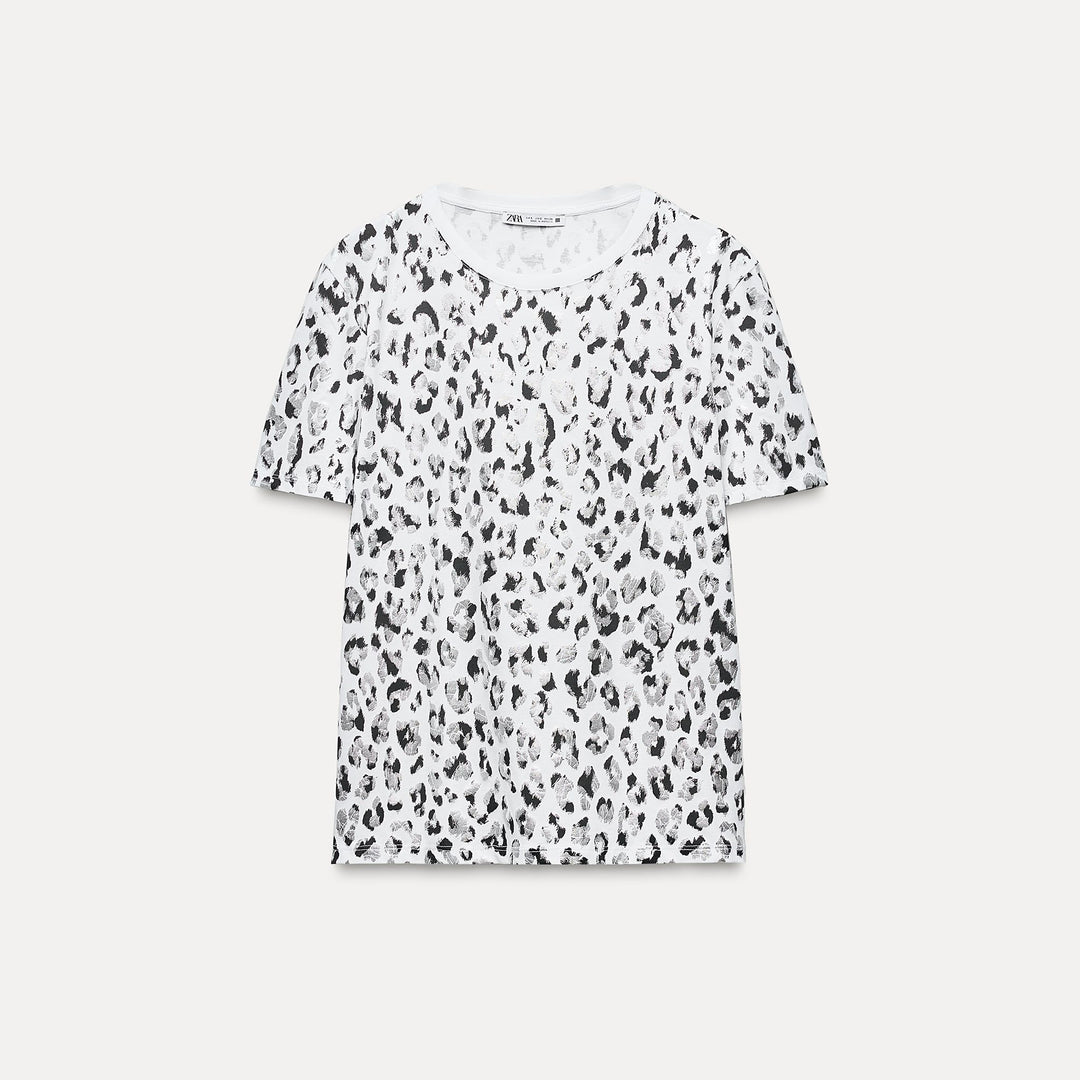 Moudda ZARA - T-shirt Imprimé Animal Effet Foil - Tunisie 1