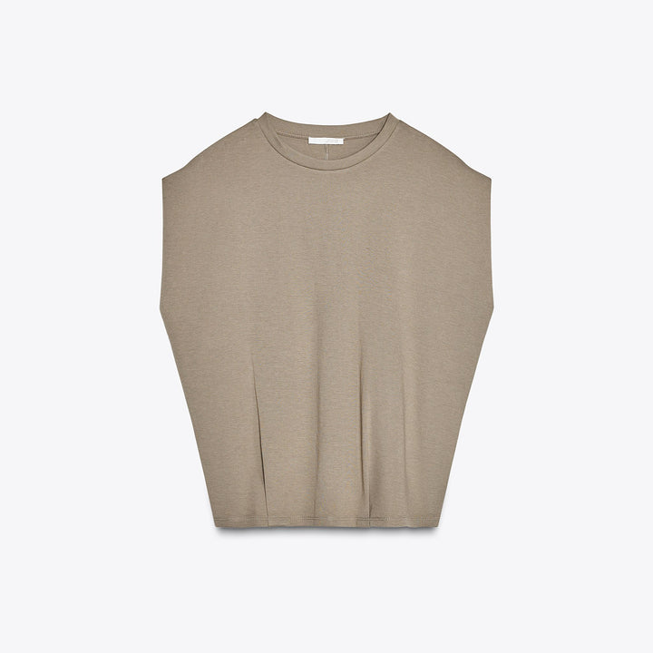 Moudda ZARA - T-Shirt Interlock Lavé - Plis - Tunisie 1