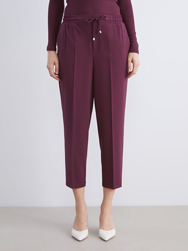 Moudda LC Waikiki - Pantalon tissé moyen Femme Bordeaux foncés - Tunisie 2