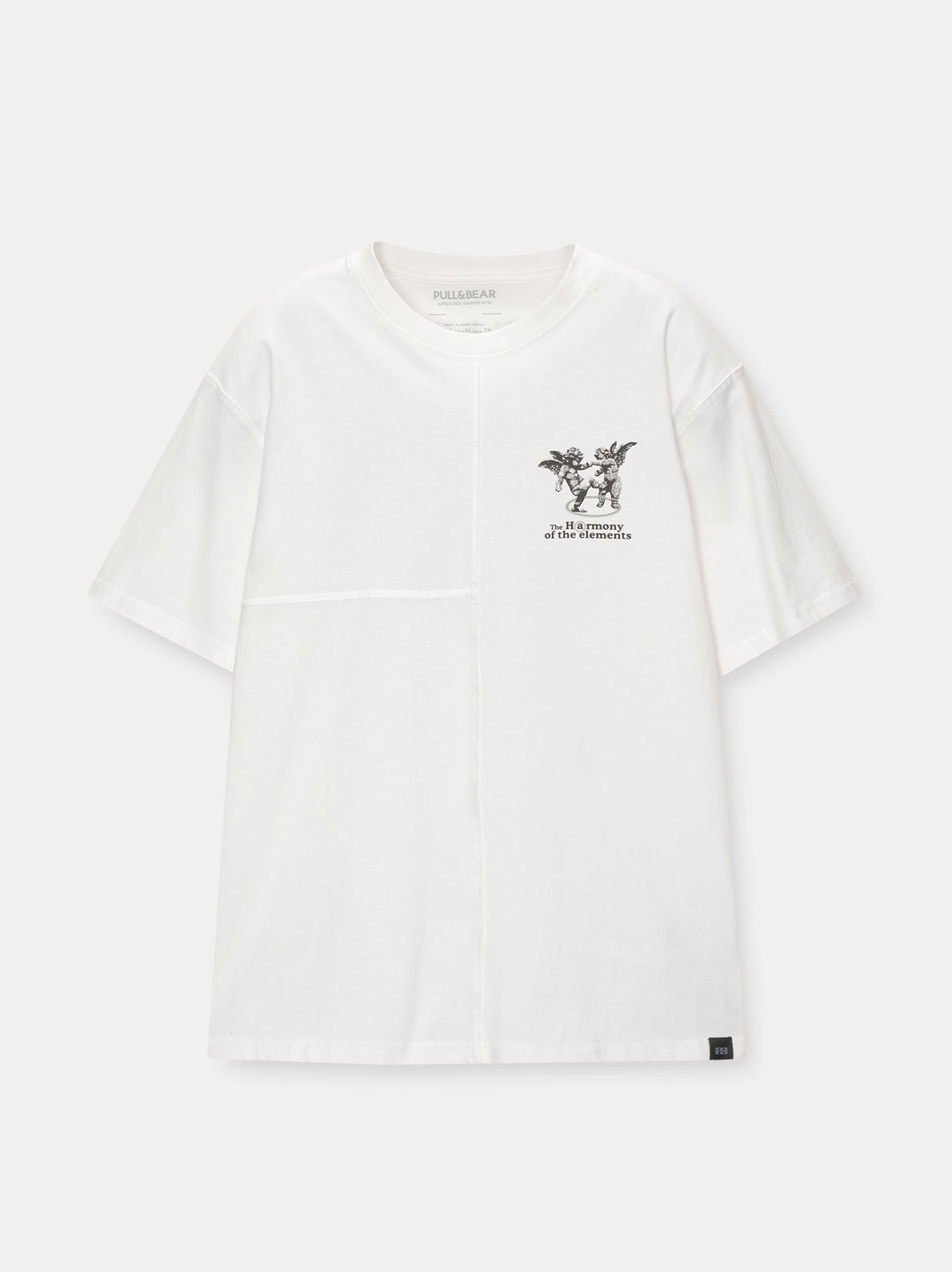 Moudda PULL & BEAR - T-Shirt Demi-Manches Urban Camo Blanc Déchiré Coupes - Tunisie 1