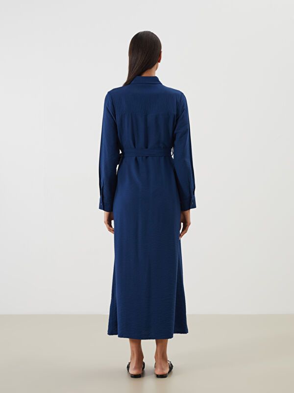 Moudda LC Waikiki - Robe tissée manches longues Femme Marine - Tunisie 4