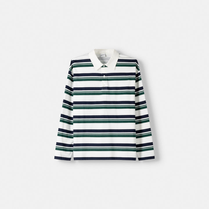 Moudda BERSHKA - T-shirt manches longues col polo rayé - Tunisie 1
