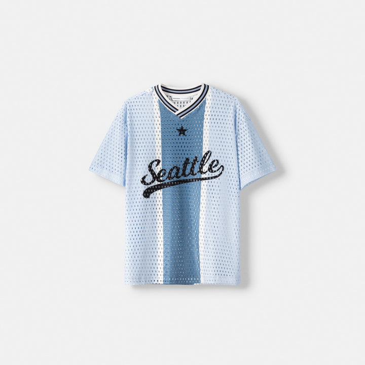 Moudda BERSHKA - Maillot de Basket Oversize Rayé Sublimé - Tunisie 1
