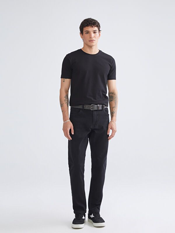 Moudda LC Waikiki - Pantalon jean tissé basique Homme Rodéo noir - Tunisie 1