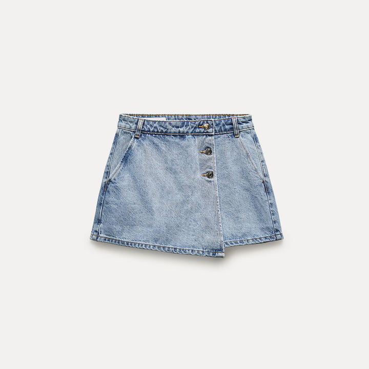Moudda ZARA - Short-jupe en jean triple bouton - Tunisie 2