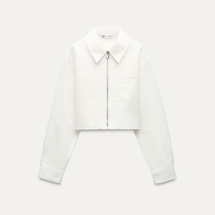 Moudda ZARA - Veste courte col chemise liseré poche - Tunisie 1