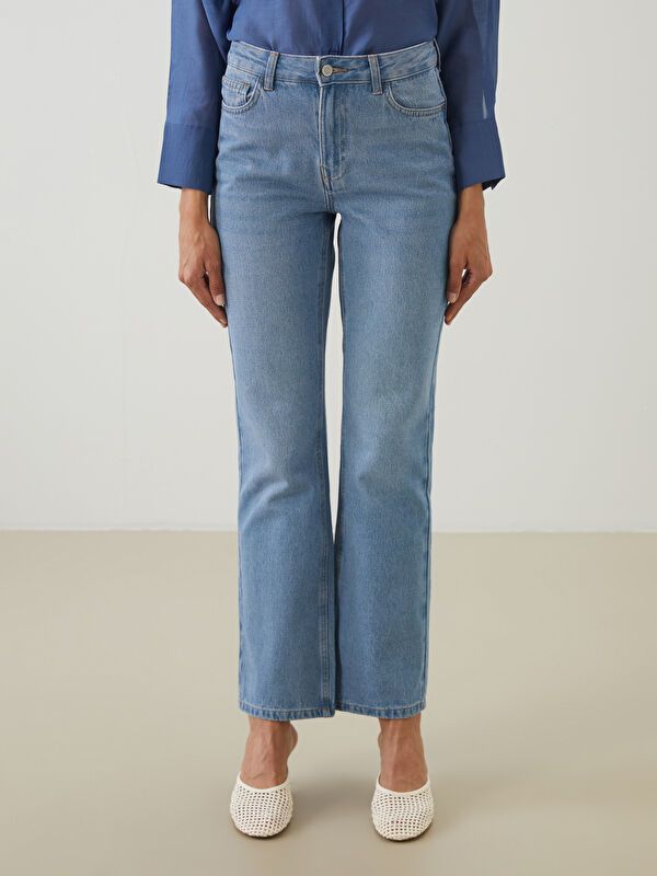 Moudda LC Waikiki - Pantalon tissé en denim Femme Canne indigo clair - Tunisie 2