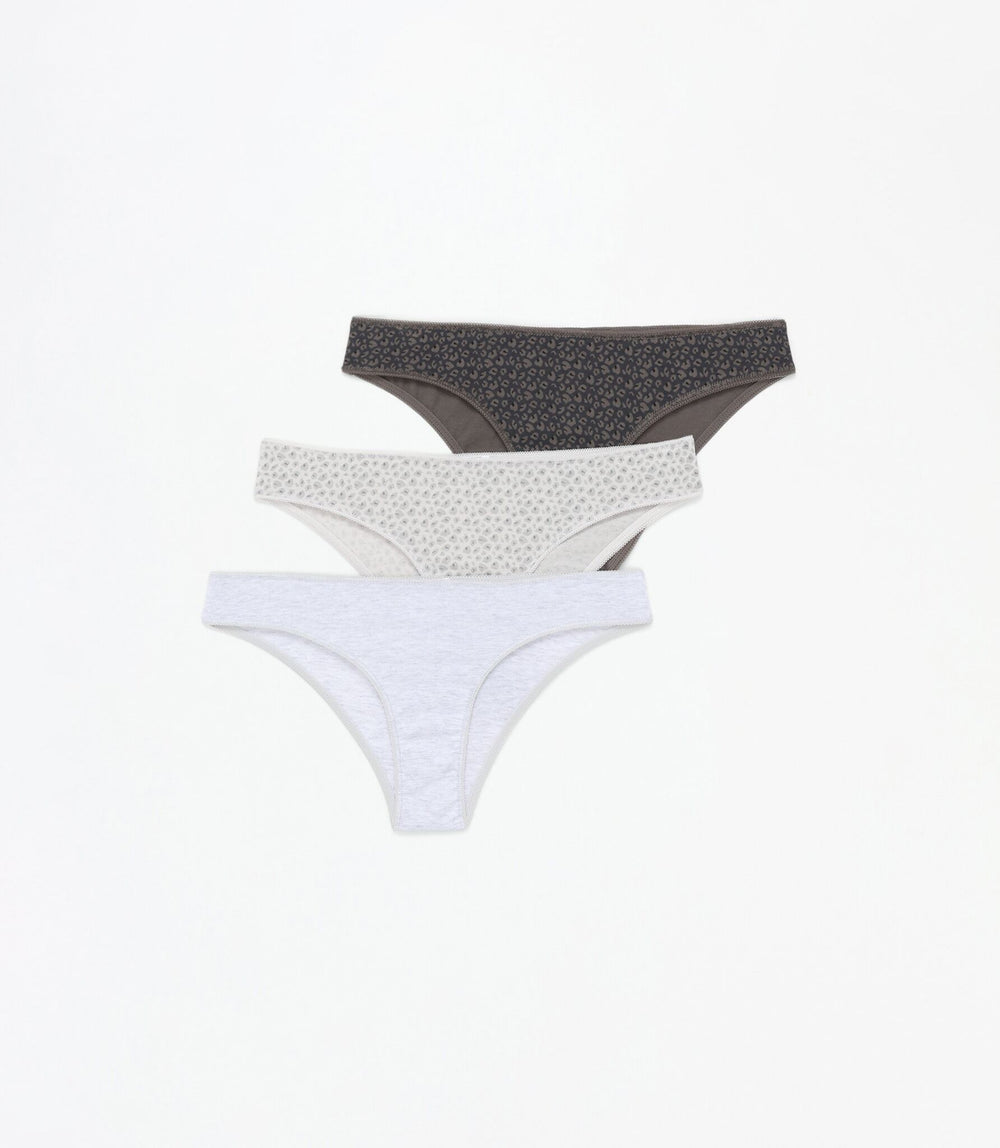 Moudda Lefties - Pack 3 Culottes Brésiliennes - Imprimé Animal Gris - Tunisie 2